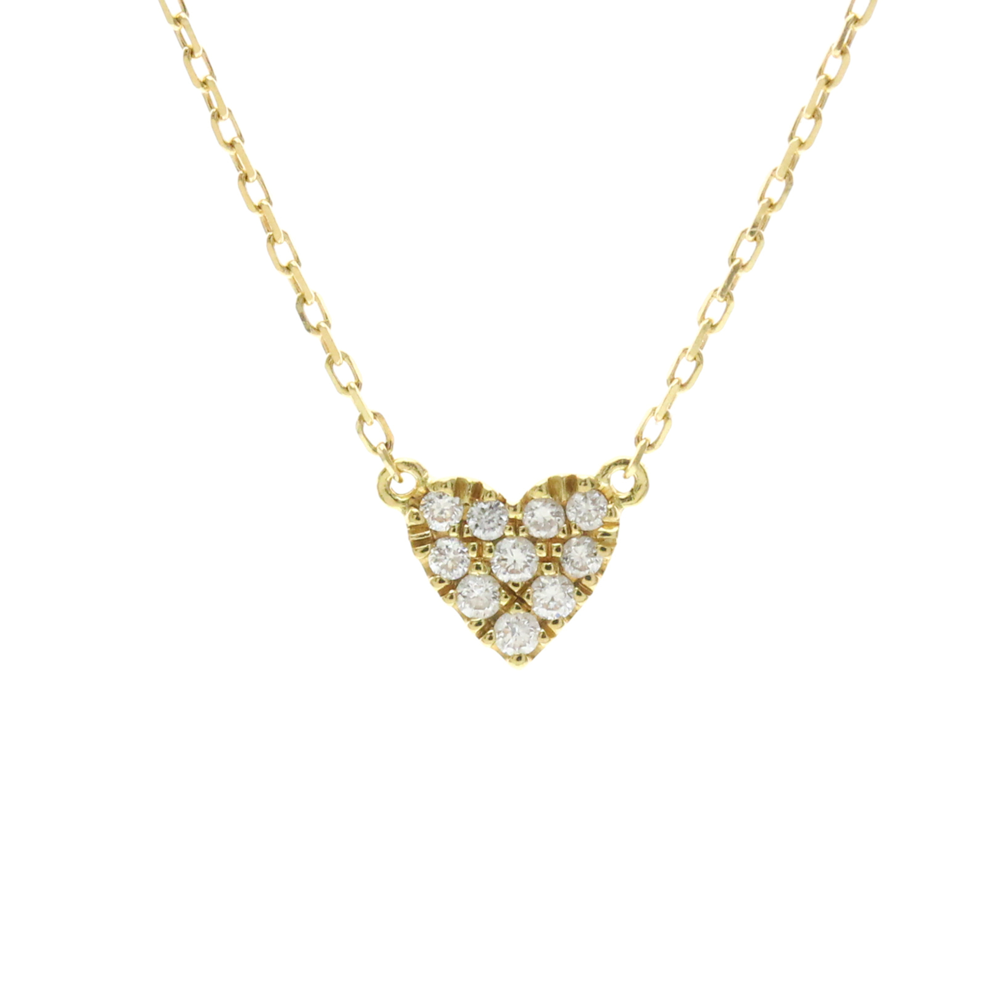 Ahkah 18k Gold Diamond Heart Necklace